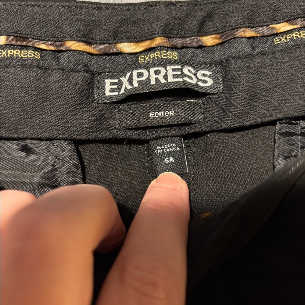 EXPRESS Women’s Black Boot Cut Flared Trousers Size 6R - Picture 3 of 7